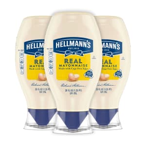 Hellmann's Real Mayonnaise Squeeze Bottle 3-Pack: $9 Hellmann's Real Mayonnaise Squeeze Bottle 3-Pack: $9
