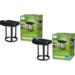 Philips LED Solar Motion Sensor Outdoor Wall Lantern 2-Pack: $19 Philips LED Solar Motion Sensor Outdoor Wall Lantern 2-Pack: $19