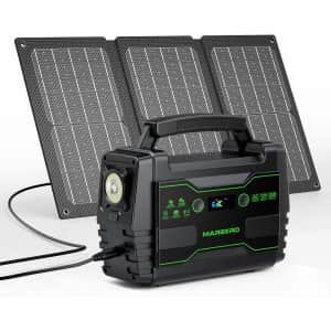 Marbero 100W 150Wh Solar Portable Power Station w/ 30W Foldable Solar Panel: $91 w/ Prime