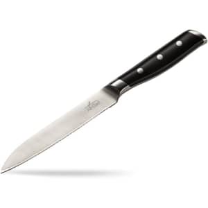 All-Clad Forged German Stainless Serrated 5" Utility Knife: $40