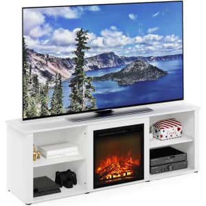 Furinno Classic 70" TV Stand with Fireplace: $67