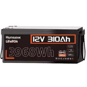 HumsiENK 12V 310Ah LiFePO4 Lithium Battery: $262