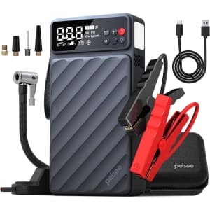 Pelsee 3500A Jump Starter with Air Compressor: $64.99