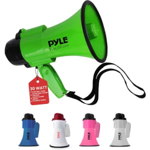Pyle Compact Battery-Operated Megaphone with Siren: $11