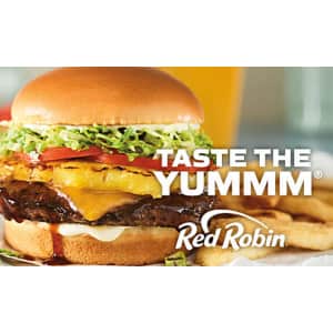 $50 Red Robin Gift Card: $43 $50 Red Robin Gift Card: $43