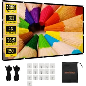 150" 1080p Projection Screen: $22 w/ Prime 150" 1080p Projection Screen: $22 w/ Prime
