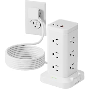 Tagzilo 15-in-1 Power Strip Tower with Surge Protector: $17.99