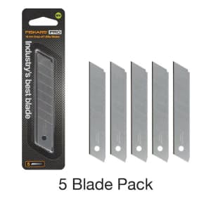 Fiskars PRO CarbonMax 18mm Snap-off Utility Blade 5-Pack: $4.98 Fiskars PRO CarbonMax 18mm Snap-off Utility Blade 5-Pack: $4.98