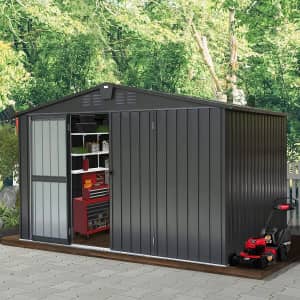 Domi 10x8-Foot Metal Storage Shed: $336 Domi 10x8-Foot Metal Storage Shed: $336