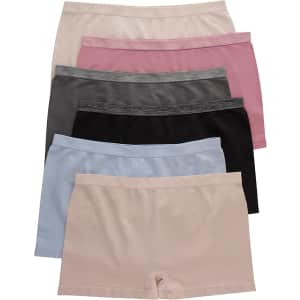 Hanes Women's Seamless Boyshorts 6-Pack: $9
