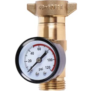 Speedwow Brass RV Water Pressure Regulator w/ Gauge: $12.94