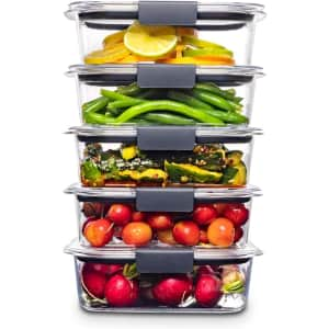 Rubbermaid Brilliance 3.2-Cup Food Storage Container 5-Pack: $27