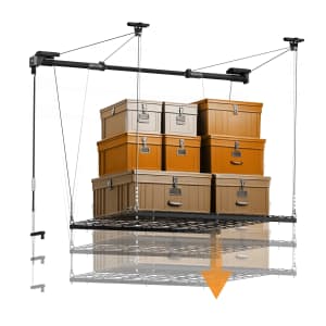 eShelf 4X4 ft Lifting Ceiling Garage Storage Rack: $186