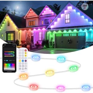 Brightever 105-Foot RGBIC Smart Permanent Outdoor Lights: $35.99 Brightever 105-Foot RGBIC Smart Permanent Outdoor Lights: $35.99