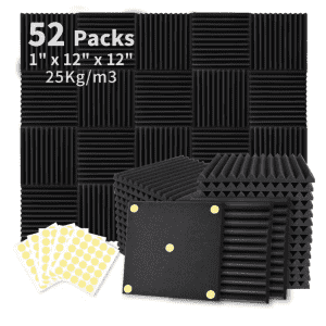 12" Acoustic Foam Panel 52-Pack: $21