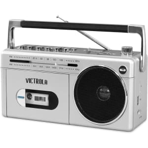 Victrola Mini Bluetooth Boombox w/ Cassette Player: $19.99