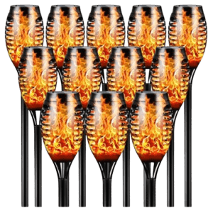 Hakol LED Solar Tiki Torch 12-Pack: $21