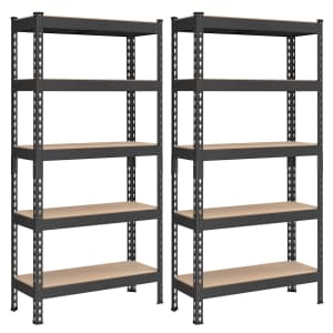 Songmics 5-Tier Adjustable Shelf Set 2-Pack: $76