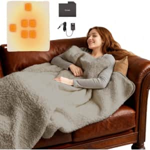 Ourea Cordless Heated Blanket with Power Bank: $49.49 Ourea Cordless Heated Blanket with Power Bank: $49.49
