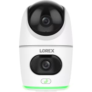 Lorex 2K Dual Lens Indoor Pan-Tilt Wi-Fi Security Camera: $70