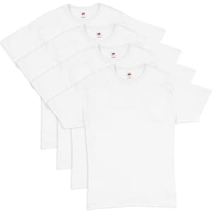 Hanes Men's Crew T-Shirt 4-Pack: $13