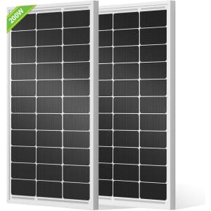 Eco-Worthy 100W 12V/24V Monocrystalline Solar Panel 2-Pack: $99.99