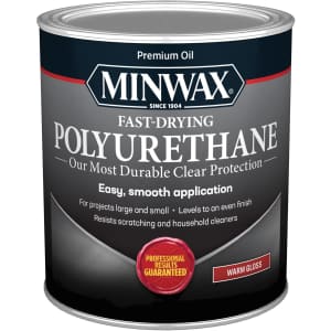 Minwax Fast Drying Polyurethane Clear Gloss 1-Quart: $10