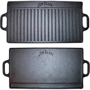 Jim Beam Cast Iron Double Sided Griddle: $22.99