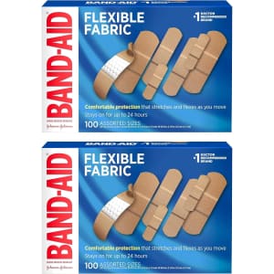 Band-Aid Flexible Fabric Adhesive Bandages 100-Count 2-Pack (200 total): $14 w/ Sub & Save