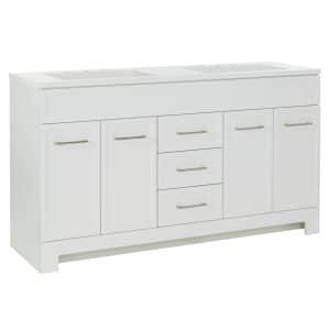 Diamond NOW Kaley 60" Double Sink Vanity w/ Cultured Marble Top: $749 Diamond NOW Kaley 60" Double Sink Vanity w/ Cultured Marble Top: $749