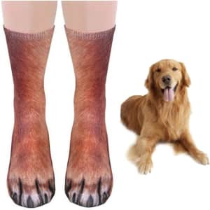 Adult Animal Paw Socks: $2.99