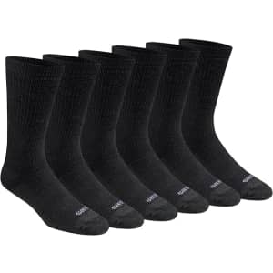 Dickies Men's Dri-Tech Moisture Control Max Full Cushion Crew Sock 6-Pack: $10
