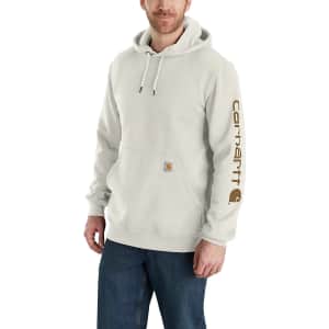 Carhartt Men's Midweight Signature Sleeve Logo Hooded Sweatshirt: $17