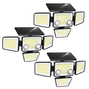 3,000-Lumen 188-LED Solar Light 3-Pack: $25