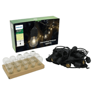 Philips 29-Foot String Lights w/ 15 Incandescent Bulbs: $13
