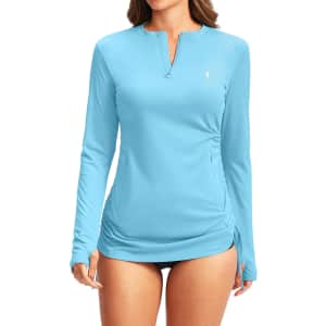 Soothfeel Women's UPF 50+ Rash Guard Swim Shirt: $17.09 Soothfeel Women's UPF 50+ Rash Guard Swim Shirt: $17.09