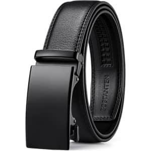 Men's Leather Ratchet Belt: $9.79