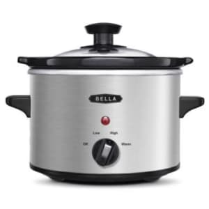 Bella 1.5-Quart Stainless Steel Electric Slow Cooker: $10 Bella 1.5-Quart Stainless Steel Electric Slow Cooker: $10
