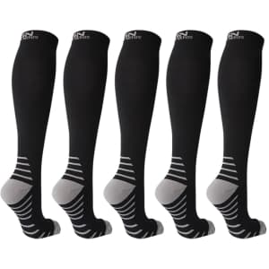GymNeeds Compression Socks 5-Pair Pack: $12.99