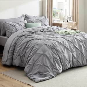 Bedsure 7-Piece King Size Comforter Set: $38