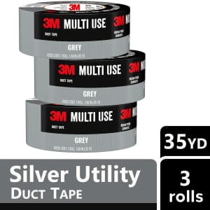 3M Utility Gray Rubberized 35-Yard Duct Tape 3-Pack: $10 3M Utility Gray Rubberized 35-Yard Duct Tape 3-Pack: $10