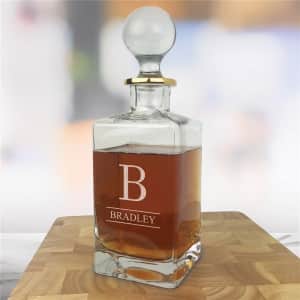 Customized 32-oz. Gold Rim Decanters: $24 Customized 32-oz. Gold Rim Decanters: $24