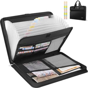 Accordion File Organizer with Handle and Zipper: $14.29 Accordion File Organizer with Handle and Zipper: $14.29