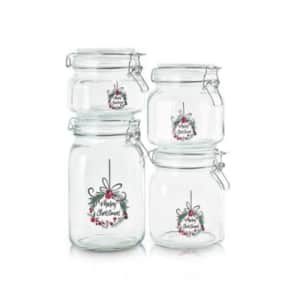 Art & Cook Holiday Collection 4-Piece Preserve Jar Set: $15.93