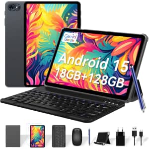 Android 15 T80 10" Tablet w/ Keyboard: $106.99