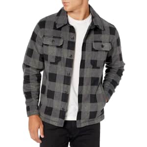 Amazon Essentials Men's Long-Sleeve Polar Fleece Shirt Jacket: $17