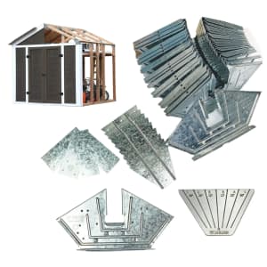 7x8-Foot Galvanized Steel Storage Shed DIY Kit: $50