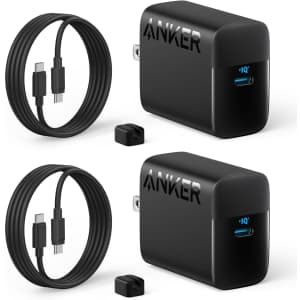 Anker 45W USB-C Charger Block 2-Pack: $21