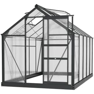 10 x 6 x 7-Foot Aluminum Polycarbonate Walk-In Garden Greenhouse: $362