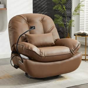 360° Round Swivel Rocking Glider Chair: $319